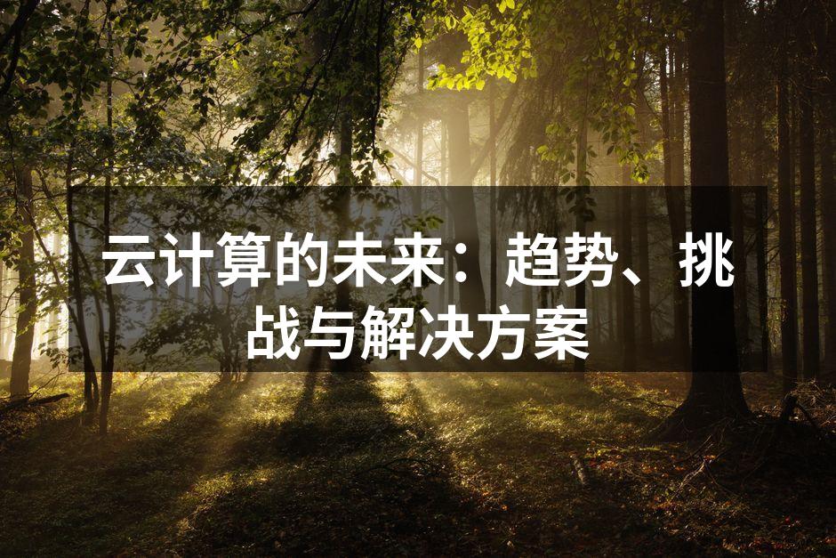 云计算的未来:趋势、挑战与解决方案